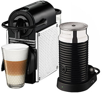 Nespresso Magimix Pixie coffee machine with Aeroccino chrome