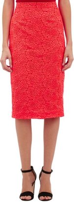 A.L.C. Rose-Embroidered Towner Midi Skirt-Pink