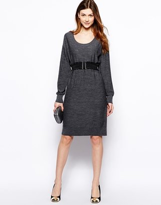 Sonia Rykiel Sonia by Dress in Wool with Elastic Belt