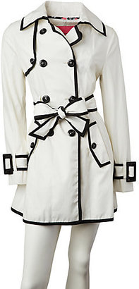 Betsey Johnson Cotton Kiss Piped Spring Trench