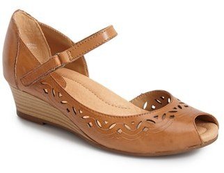 Earth 'Sugarberry' Leather Wedge Pump (Women)
