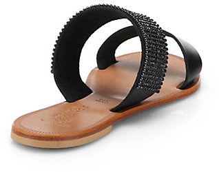Joie Sable Jeweled Leather Sandals