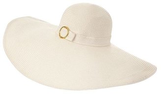 Linea Large straw buckle detail hat