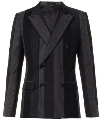 Dolce & Gabbana Contrast-panel wool blazer