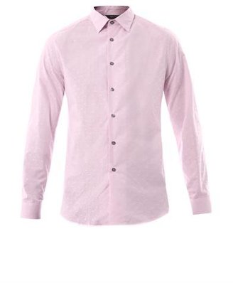 Paul Smith Striped and woven-spot cotton shirt