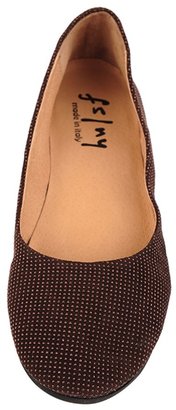 French Sole Shoes Zeppa in Textured Leather