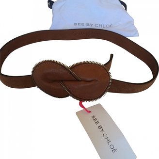 See by Chloe Brown Leather Belt