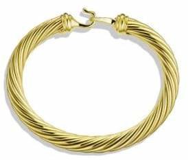 David Yurman Cable Buckle Bracelet with Diamonds in Gold