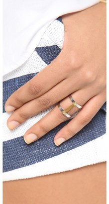 L'Agence Double Riveted Bar Ring