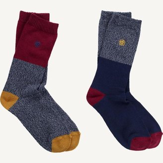 Fat Face Two Pack Colour Blocked Socks