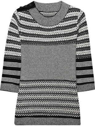 Lela Rose Striped cashmere sweater