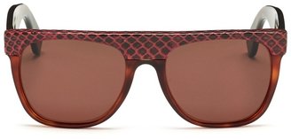 Super 'Flat Top Cobra' snakeskin trim sunglasses