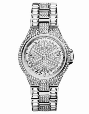 Michael Kors Ladies' Mini Camille Stainless Steel & Crystal Pavé Watch