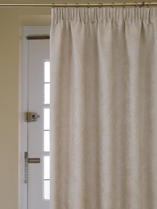 Faux Suede Thermal Pencil Pleat Door Curtain