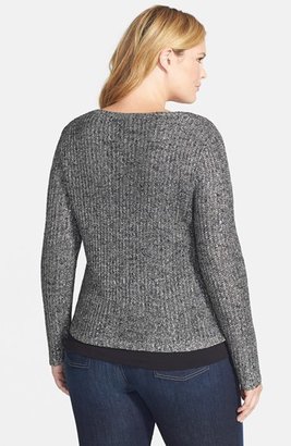Eileen Fisher 'Karma' Shimmer Knit Top (Plus Size)