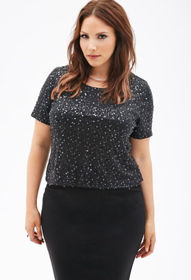 Forever 21 Plus Size Sequined Crop Top