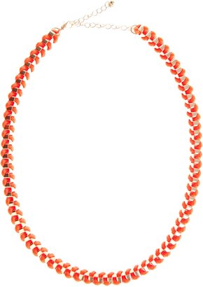 Lady Fox Ribbon Necklace in Neon Orange Jewellery