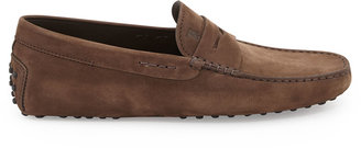 Tod's Suede Penny Driver, Brown