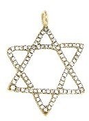 Ten Thousand Things Good Fortune - Large Diamond Star of David in Gold