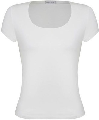 House of Fraser Minuet Petite Ivory scoop neck jersey top