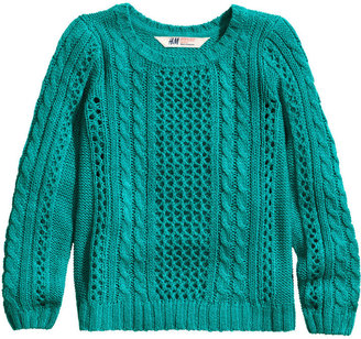 H&M Knit Sweater - Turquoise - Kids