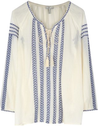 Joie Calonice cotton embroidered blouse