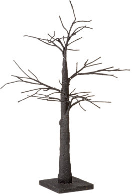 John Lewis 7733 John Lewis Black Glitter Halloween Tree, 60cm