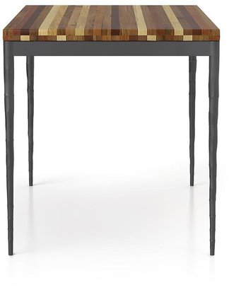 Crate & Barrel Reclaimed Wood Top/ Hammered Base 48x28 Dining Table