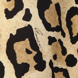 Gucci Leopard Printed Silk Blouse