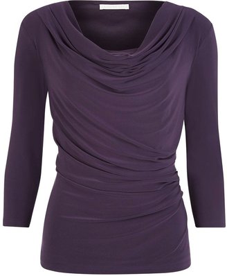 Jacques Vert Ruched cowl jersey top