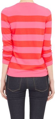 Barneys New York Women's Cashmere Block-Striped Sweater-Pink