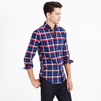 J.Crew Tall vintage oxford shirt in haven blue plaid