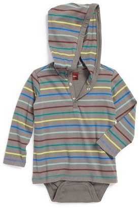 Tea Collection 'Berg' Hooded Stripe Bodysuit (Baby)
