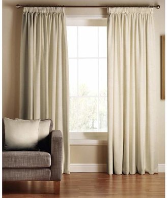 Tru Living - Chic 'Natural' Polycotton Fully Lined Pencil Pleat Curtains