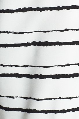 Vince Camuto Ikat Stripe Drawstring Waist Dress