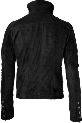 Rick Owens Men Leather Bauhaus Jacket