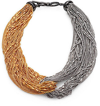ABS by Allen Schwartz Two-Tone Chain Necklace