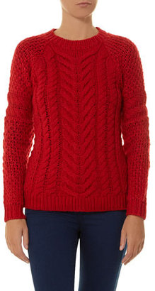 Dorothy Perkins Red chunky cable jumper