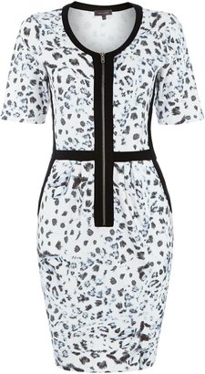 Pied A Terre Printed Leopard Jersey Dress
