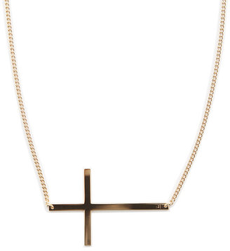 Jennifer Zeuner Jewelry Large Horizontal Cross Necklace
