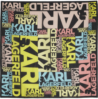 Karl Lagerfeld Paris Printed cotton scarf