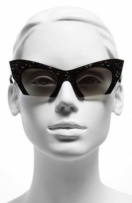 Miu Miu Women's 50mm Embellished Cat Eye Sunglasses - Black/ Grey Gradient