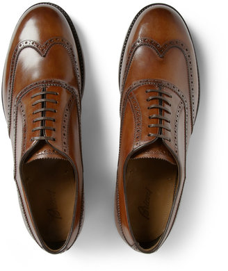 Brioni Polished-Leather Oxford Brogues