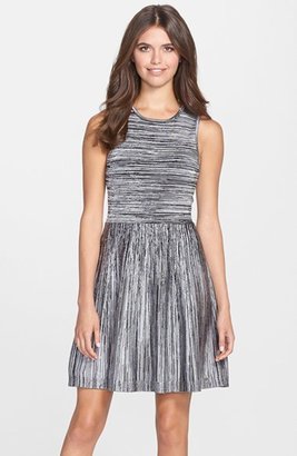 Jessica Simpson Space Dye Knit Fit & Flare Dress