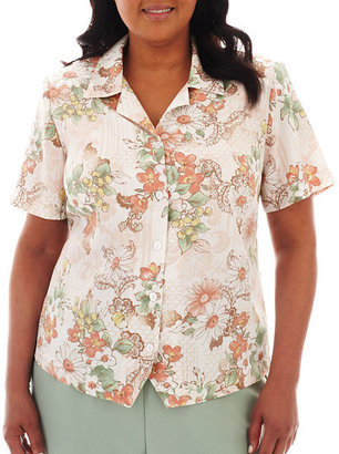 Alfred Dunner Amalfi Coast Floral Print Blouse - Plus