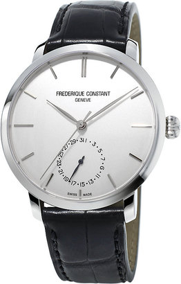 Frederique Constant FC710S4S6 Slimline stainless steel and alligator-leather watch