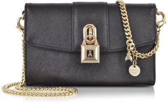 Patrizia Pepe Mini Clutch Bag in Leather with Shoulder Strap