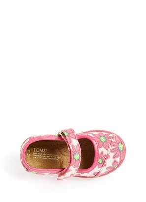 Toms 'Tiny - Pink Daisy' Mary Jane (Baby, Walker & Toddler)