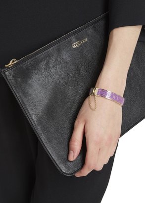 Coach Gold tone purple enamel bracelet