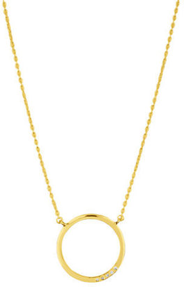 Lord & Taylor 18Kt. Gold Plated-Sterling Silver Circle Pendant Necklace